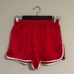 Wild Fable Bright Red Athletic Shorts with White Accents
